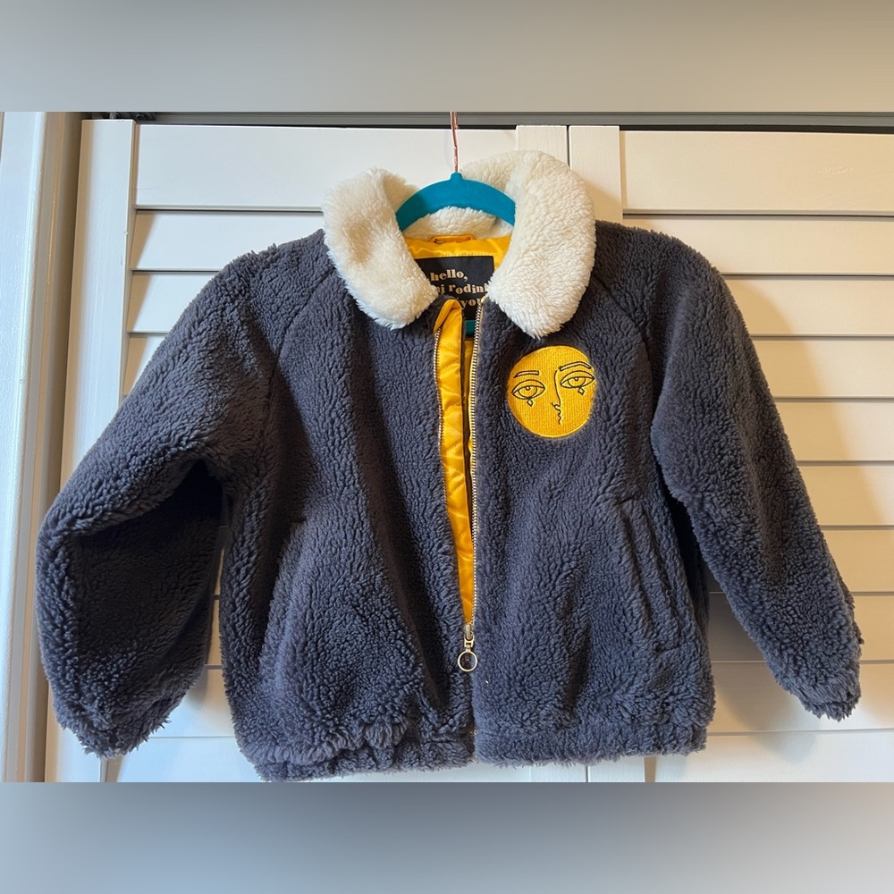 Mini Rodini furry moon face coat 6-7 116/122